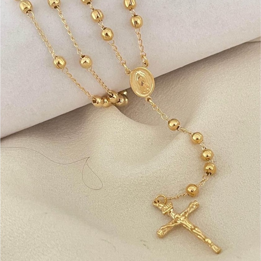 Gold Minimalist Beaded Necklace